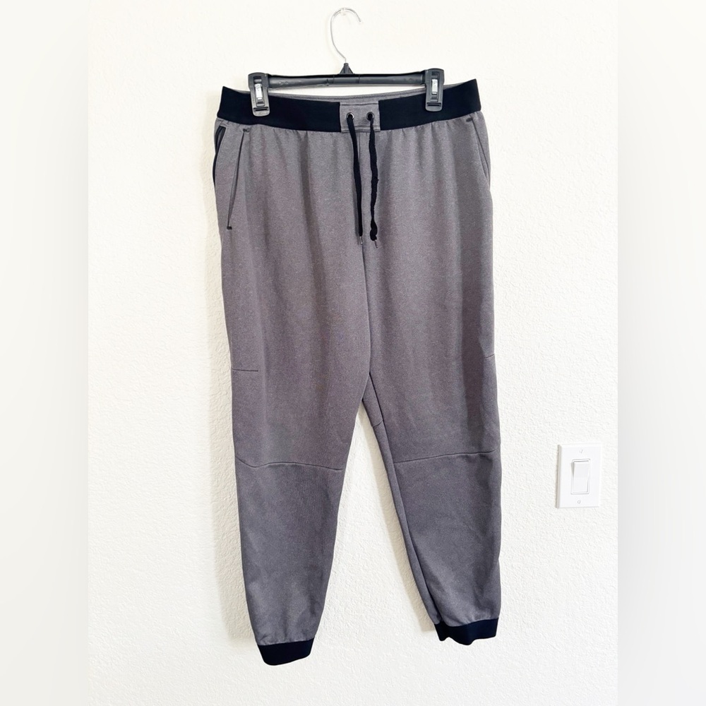 Tek Gear Gray Sweatpants with Elastic Cuffs and Tapered Legs